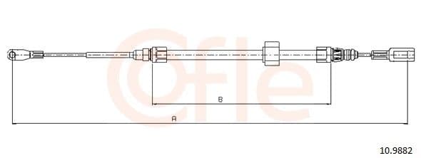 Cablu, frana de parcare COFLE 10.9882