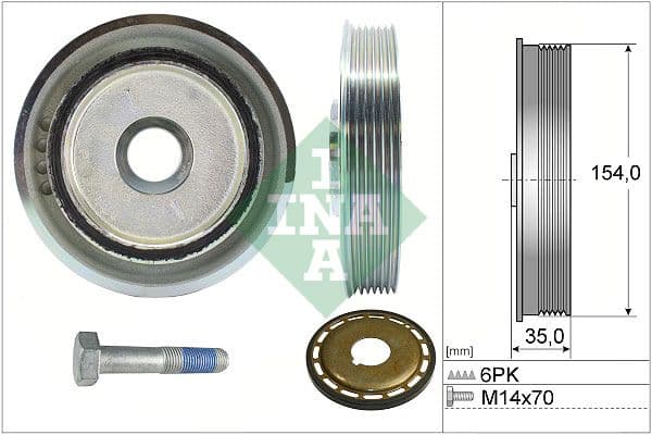 Fulie curea, arbore cotit Schaeffler INA 544 0112 21