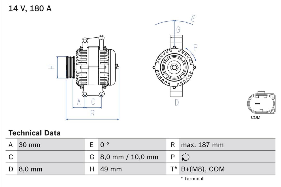 Generator / Alternator BOSCH 0 986 048 820