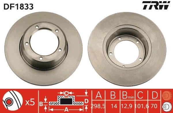 Disc frana TRW DF1833