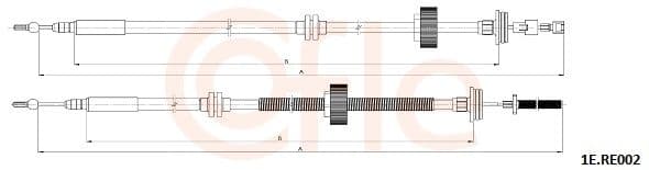Cablu, frana de parcare COFLE 1E.RE002