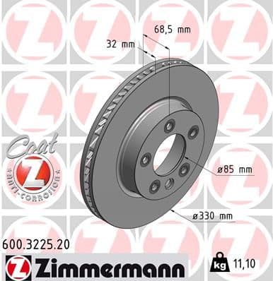 Disc frana ZIMMERMANN COAT Z 600.3225.20