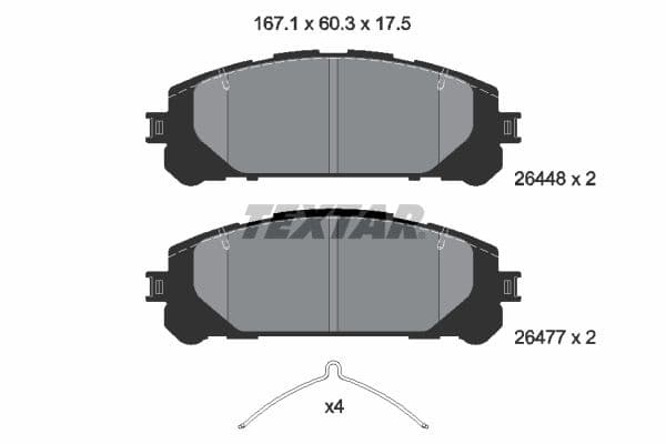 set placute frana,frana disc TEXTAR 2644801