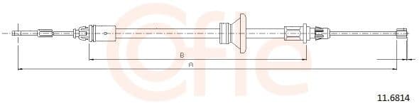 Cablu, frana de parcare COFLE 11.6814