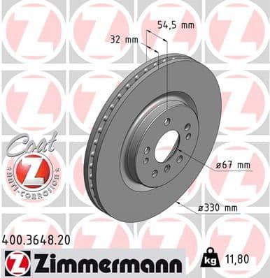 Disc frana ZIMMERMANN COAT Z 400.3648.20