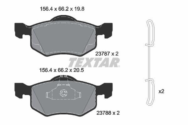 set placute frana,frana disc TEXTAR 2378704