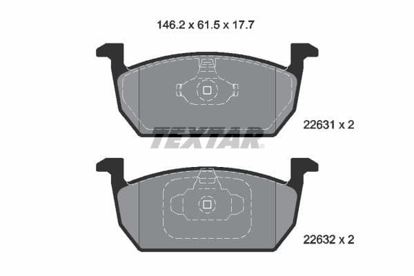 set placute frana,frana disc TEXTAR 2263101
