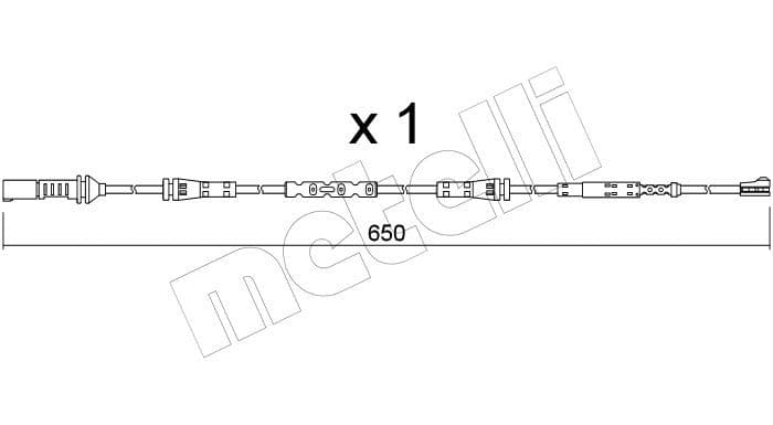senzor de avertizare,uzura placute de frana METELLI SU.408