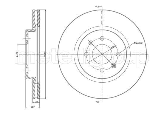 Disc frana METELLI 23-1365C