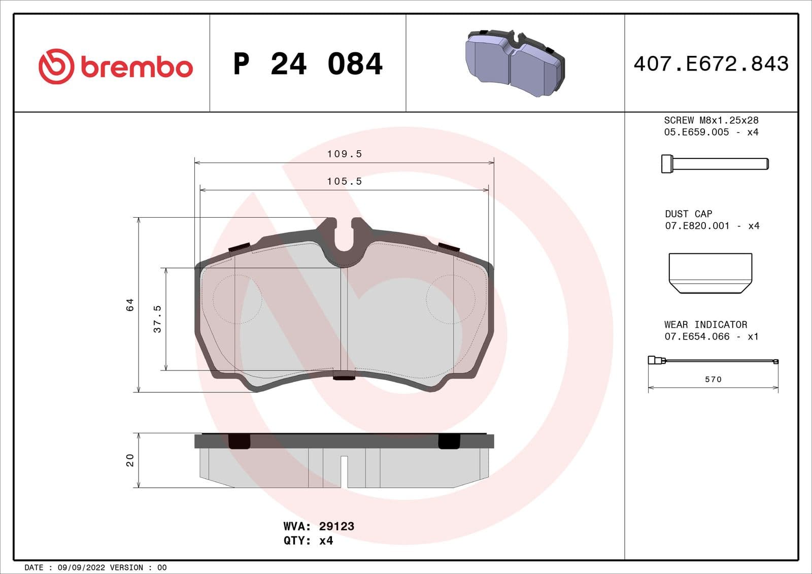 set placute frana,frana disc BREMBO PRIME LINE P 24 084