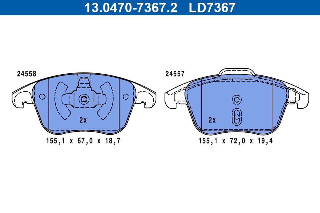 set placute frana,frana disc ATE Ceramic 13.0470-7367.2