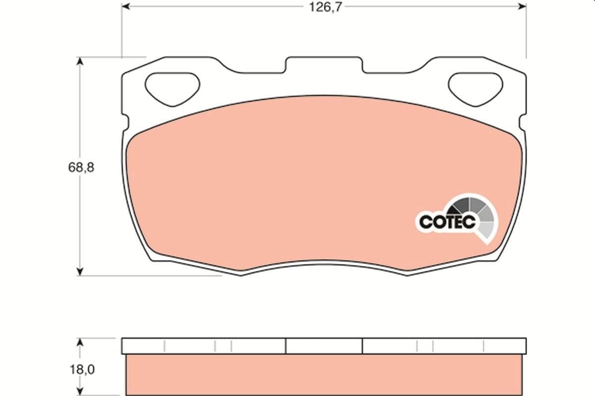 set placute frana,frana disc TRW COTEC GDB395
