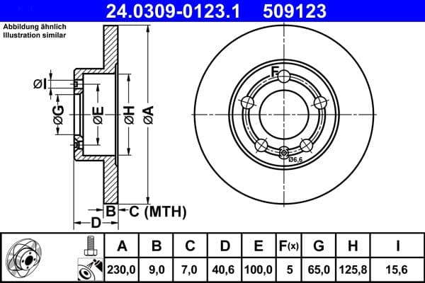 Disc frana ATE 24.0309-0123.1