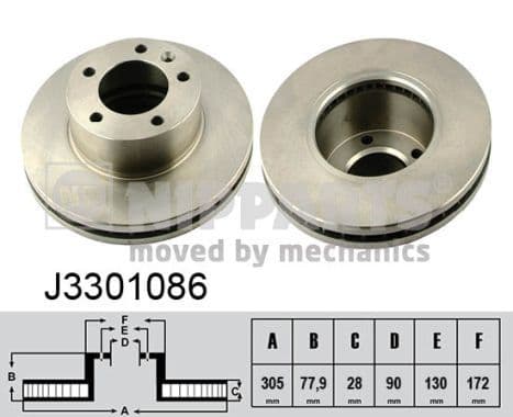 Disc frana NIPPARTS J3301086