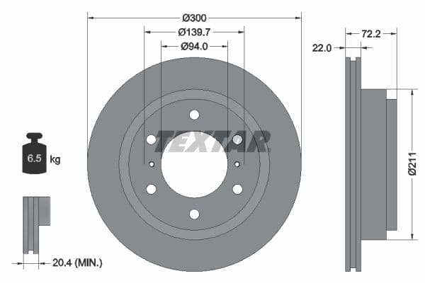 Disc frana TEXTAR PRO 92135103