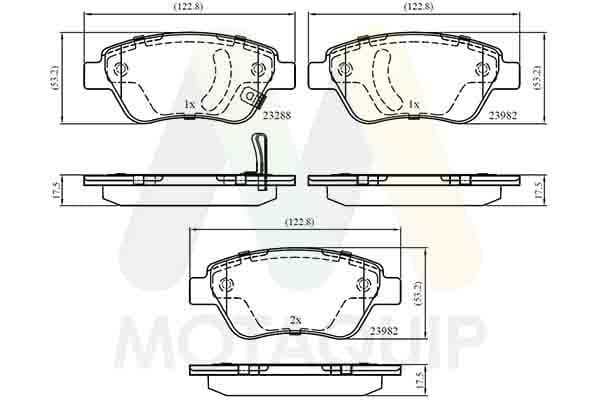 set placute frana,frana disc MOTAQUIP LVXL1320