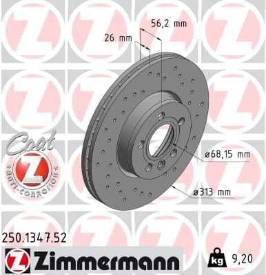 Disc frana ZIMMERMANN SPORT Z 250.1347.52