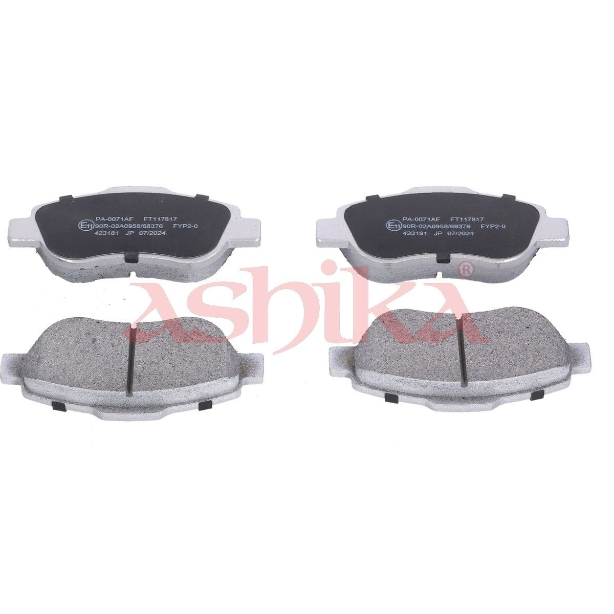 set placute frana,frana disc ASHIKA 50-00-0071
