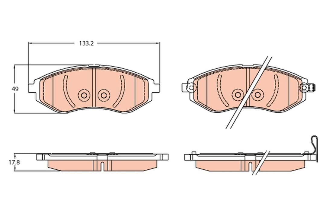 set placute frana,frana disc TRW GDB3634