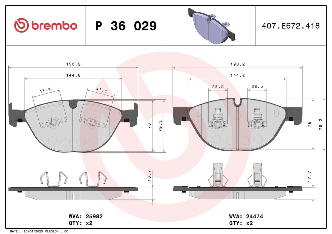 set placute frana,frana disc BREMBO PRIME LINE P 36 029