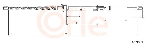 Cablu, frana de parcare COFLE 10.9052