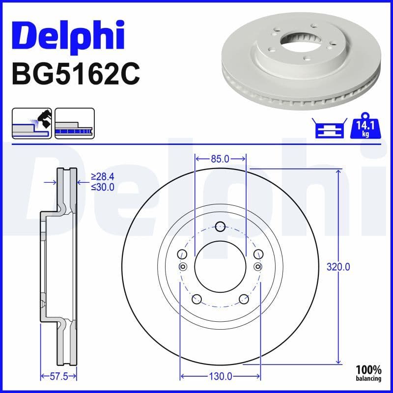 Disc frana DELPHI BG5162C