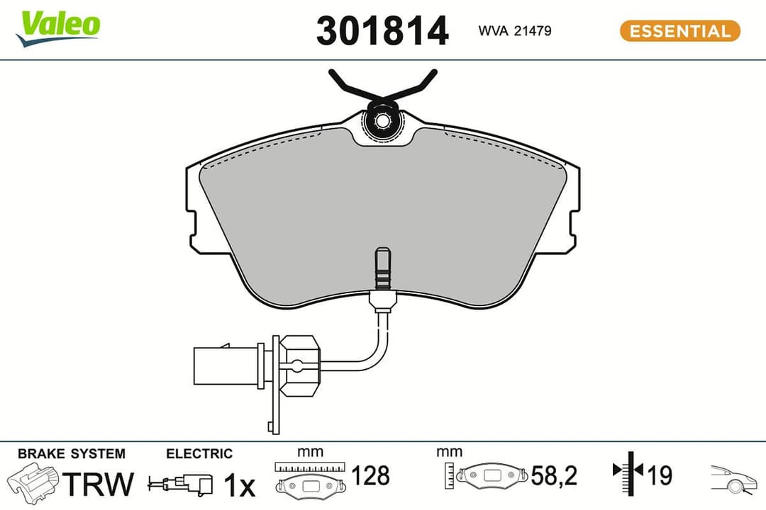 set placute frana,frana disc VALEO 301814