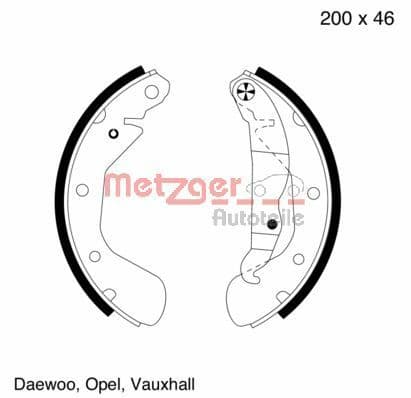 Set saboti frana METZGER MG 564