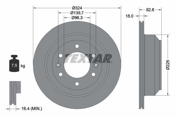 Disc frana TEXTAR 92203900
