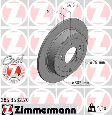 Disc frana ZIMMERMANN COAT Z 285.3532.20