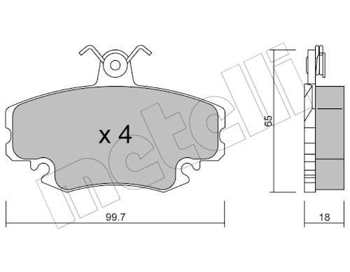 set placute frana,frana disc METELLI 22-0120-0