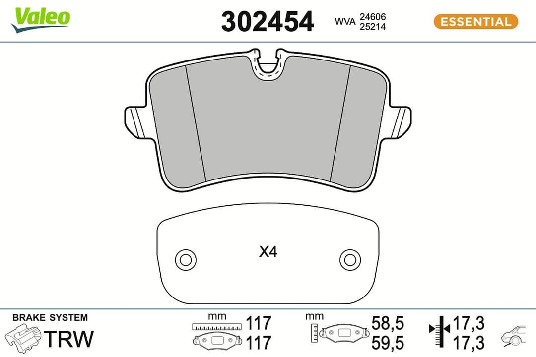 set placute frana,frana disc VALEO 302454