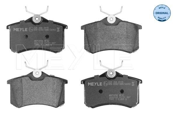 set placute frana,frana disc MEYLE -ORIGINAL: True to OE. 025 209 6115