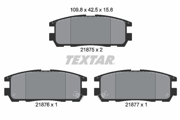 set placute frana,frana disc TEXTAR 2187501