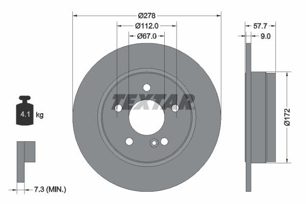 Disc frana TEXTAR 92163100
