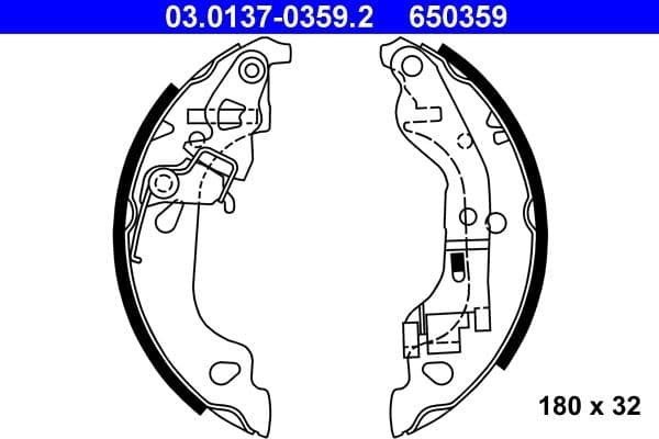 Set saboti frana ATE 03.0137-0359.2