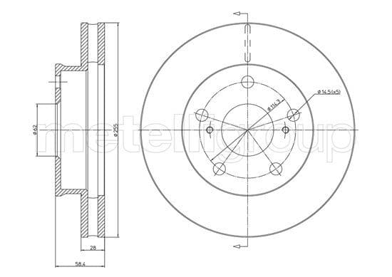 Disc frana METELLI 23-1481C