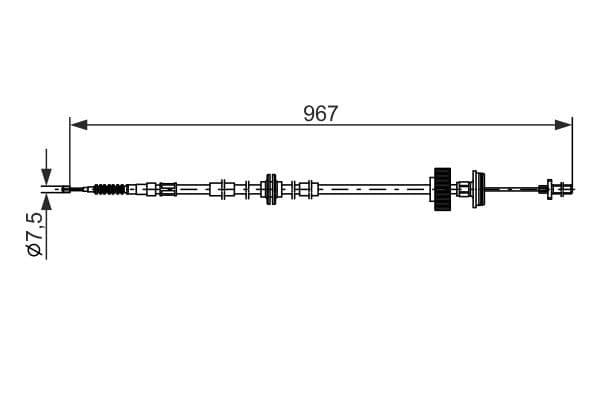Cablu, frana de parcare BOSCH 1 987 482 794