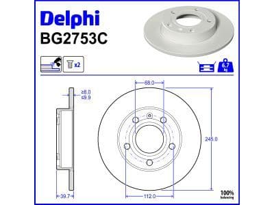 Disc frana DELPHI BG2753C