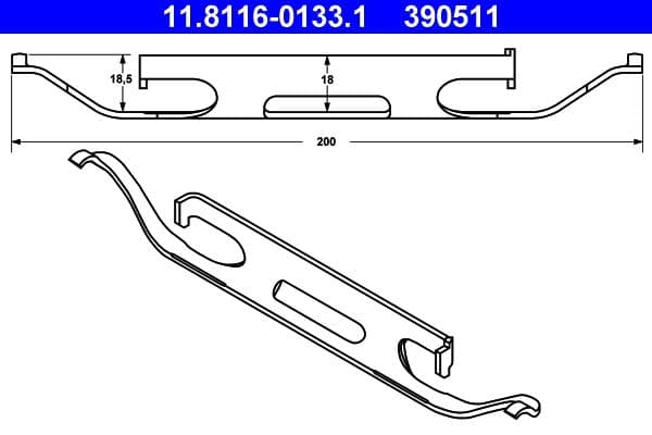 Arc, etrier frana ATE 11.8116-0133.1