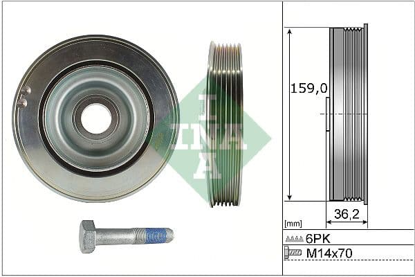 Fulie curea, arbore cotit Schaeffler INA 544 0173 20