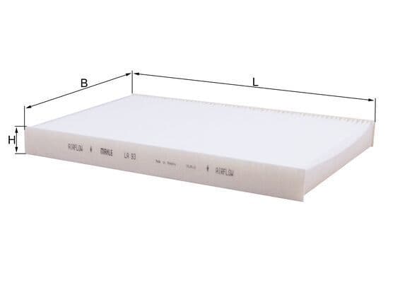 Filtru, aer habitaclu MAHLE LA 93