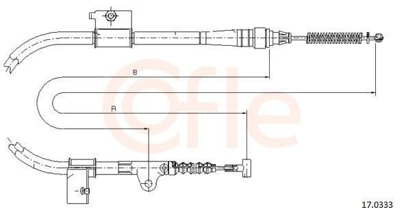 Cablu, frana de parcare COFLE 17.0333