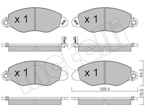 set placute frana,frana disc METELLI 22-0536-0