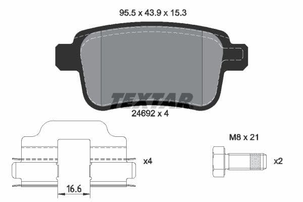 set placute frana,frana disc TEXTAR 2469201