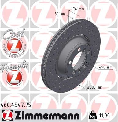 Disc frana ZIMMERMANN 460.4547.75