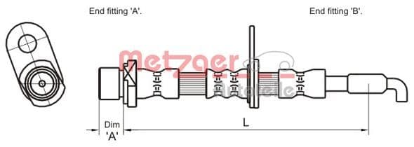 Furtun frana METZGER 4110029