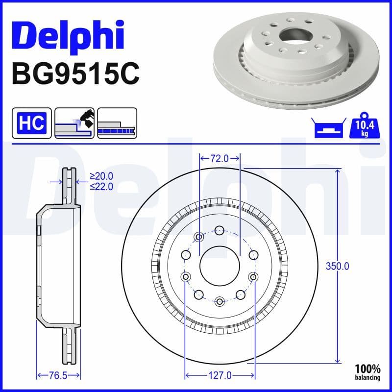 Disc frana DELPHI BG9515C