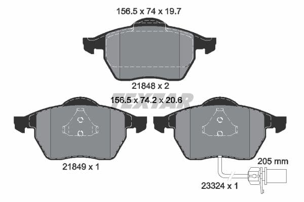set placute frana,frana disc TEXTAR Q+ 2184903