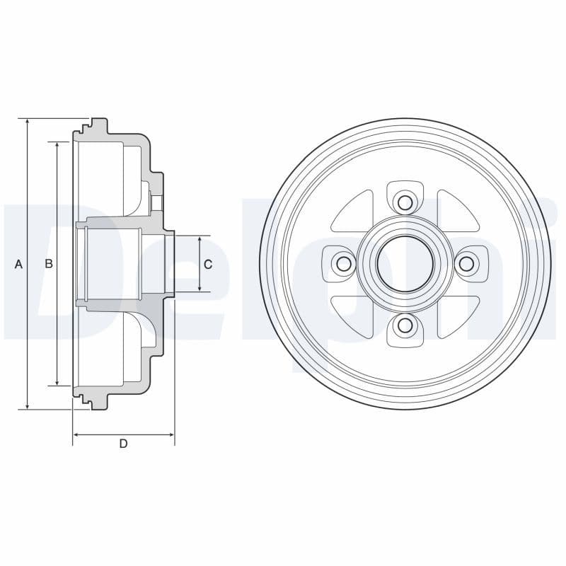 Tambur frana DELPHI BF607